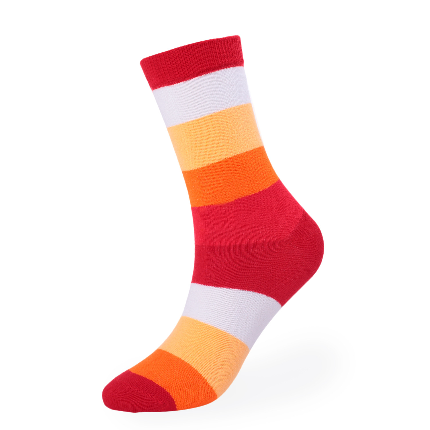 5 Pairs Colorful Rainbow Socks Fashion Striped Cotton Thick Socks